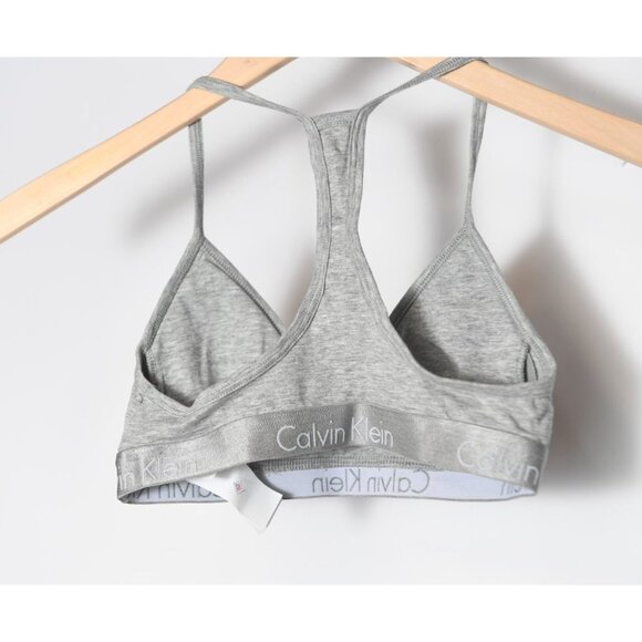 Calvin Klein Bra Womens Size Small Gray Triangle Lightly Lined Modern Cotton - Picture 3 of 7